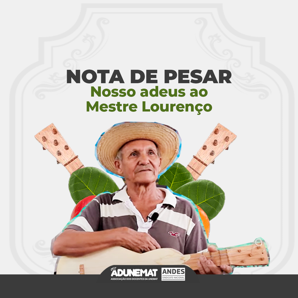NOTA DE PESAR: Nosso adeus…
