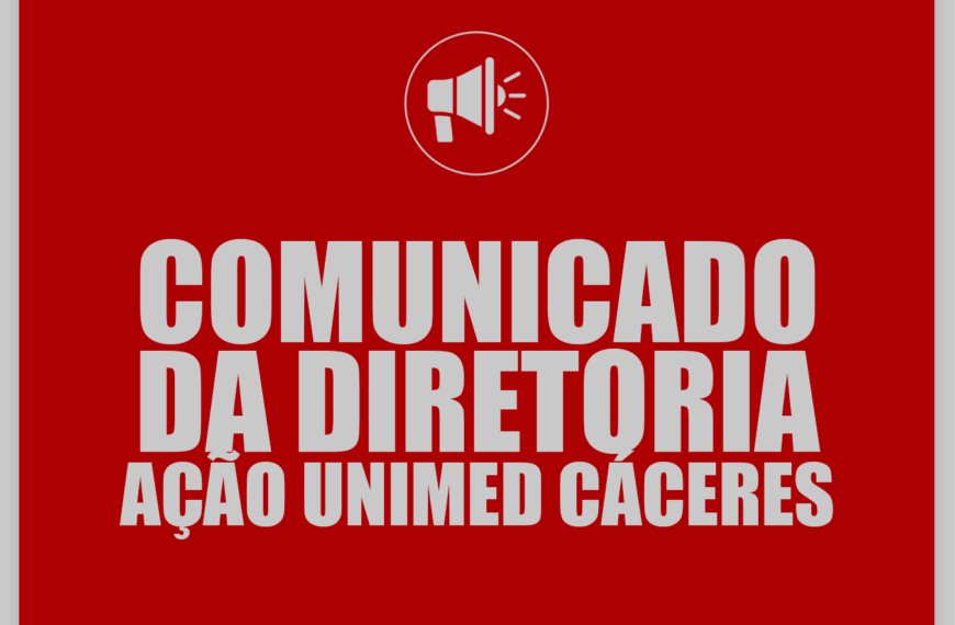 Comunicado da diretoria sobre ação contra Unimed…