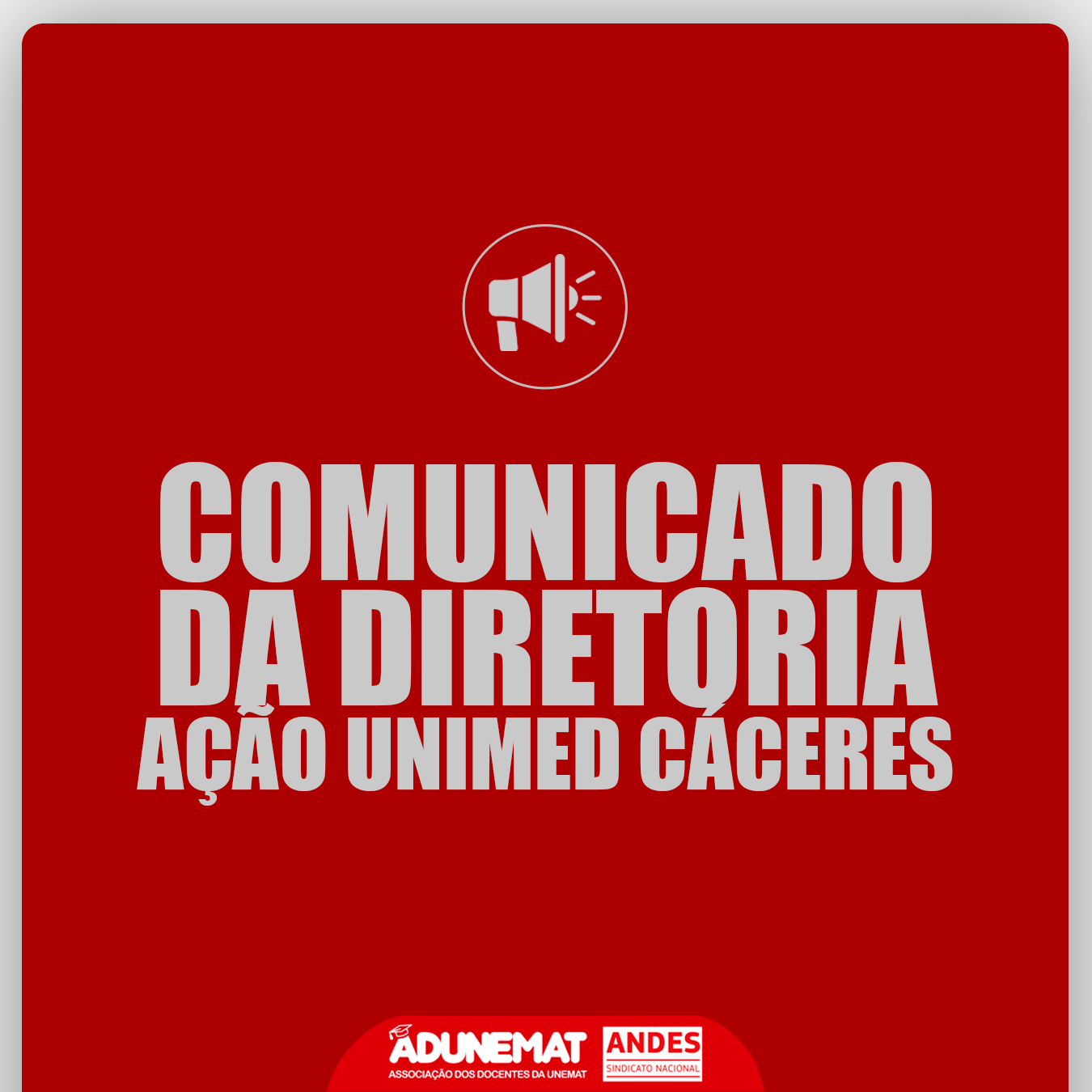 Comunicado da diretoria sobre ação…